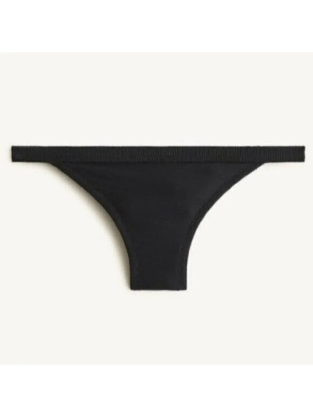 NWT J Crew Black Ribbed Trim Hipster Full Coverage Bikini Bottom Size 3X